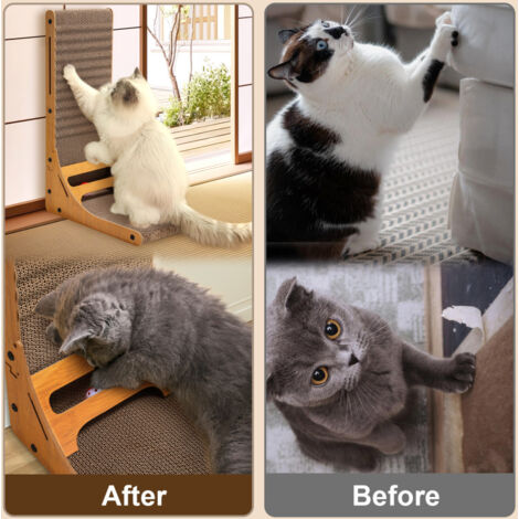 Atyhao Griffoir à chat Grattoir pour chat Pente en carton ondulé Tapis