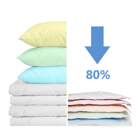 EINFEBEN Lot de 6 Sac Housse de Rangement，80x120cm sac d'aspirateur sac à vêtements sous vide