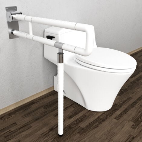 EINFEBEN Barre d'appui rabattable pour toilettes, Poignée de maintien Poignée de sécurité pour personnes handicapées, personnes âgées