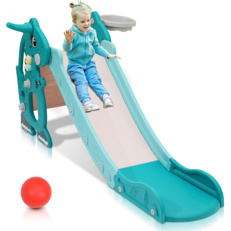 Toboggan Enfant Pliable HOMCENT - Intérieur/extérieur - Structure Stable Avec Marches Antidérapantes