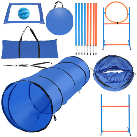 LZQ Kit Barres D’Agilité Et Saut – 15 Barres + 10 Pieds + 10 Clips, Hauteur Réglable, Entraînement Foot, Athlétisme, Chiens