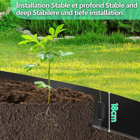 Bordure De Pelouse En Métal Galvanisé, Bordure De Parterre En Métal