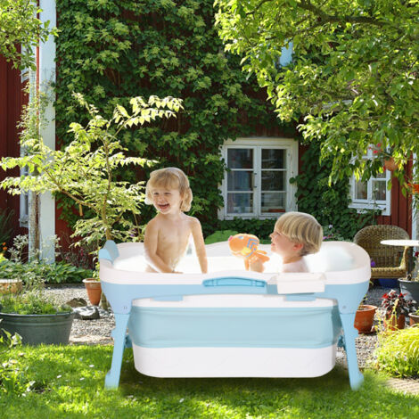 Baignoire Bébé Pliable Portable – Pour 0 à 6 Ans – Valve De Vidange – Économie D’espace – Isolation Thermique – Pour Douche, Jardin, Voyages - 10