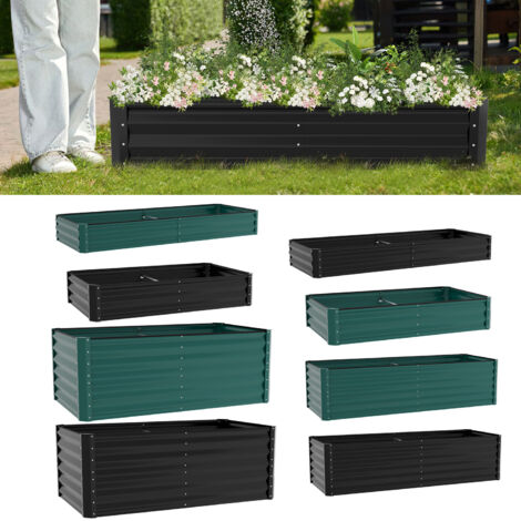 Jardinière Surélevée FRIZIONE 2,4x0,6x0,6m - Jardinage Confortable - Sans Fond - Vert Foncé