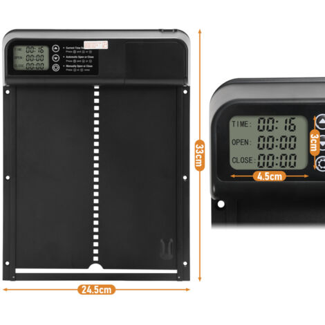 Clapet automatique pour poulailler électrique - Porte de poulailler automatique avec mode temps/main - Anti-pincement