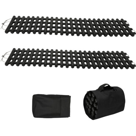 Gaxcent Lot De 2 Plaques De Traction Pliable 10T - Aide Démarrage Tout-Terrain Neige Boue Sable - Rouge - Pour Voiture Camion 4x4 Camping-Car