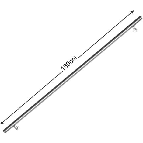 Main Courante Escalier Inox 180cm – Modèle AHM1805, Pour Balcon Ou Garde-corps