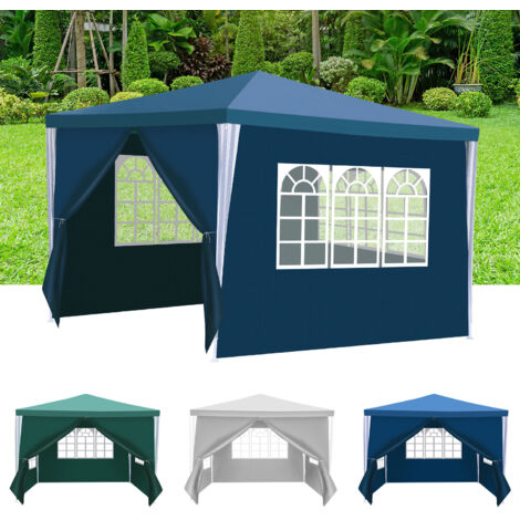 Tente Tonnelle De Réception Avec Panneaux Latéraux Amovibles Grandes Fenetres Tente Fete Camping Chapiteau Ou Tonnelle Verte 3x6m 90897235