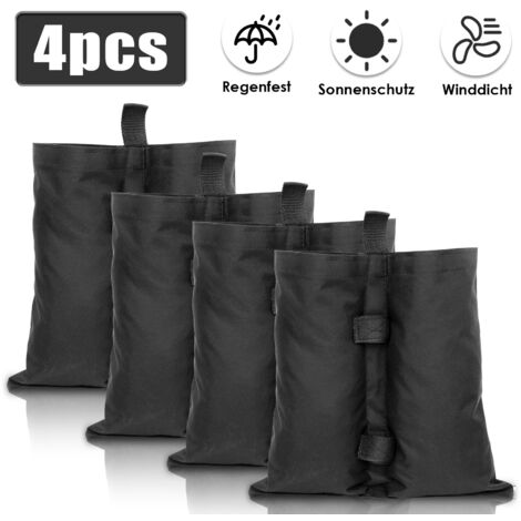4 Sacs De Lestage Pour Tonnelle - Double Couture, 30-35 Kg Chacun, Sacs De Sable Pieds Pour Parasol, Tente, Pavillon Jardin