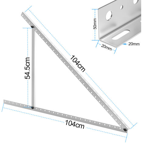 SWANEW Kit de Montage pour Panneau Solaire Support de Panneau Solaire en Aluminium 1040mm.Support pour panneau solaire PV 0-90
