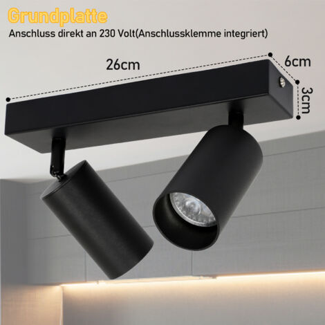 Brilagi - Spot MODERN WOOD 4xGU10/8W/230V hévéa/noir