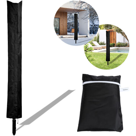 Raweao Leifheit Housse de protection pour séchoir à linge rotatif Leifheit avec fermeture éclair, Oxford 420D, imperméable et coupe-vent (180 x 18 x 18 cm