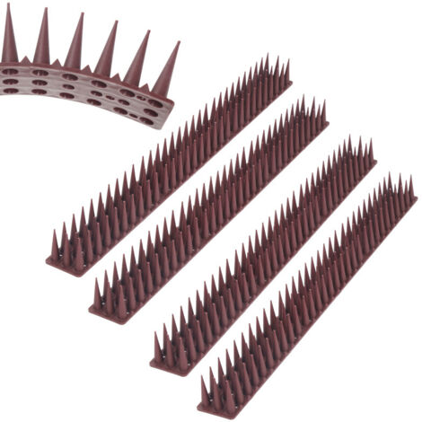 Répulsif à Pointes Pour Chats/oiseaux 50m - Lot 10-50, Plastique Résistant, Marron