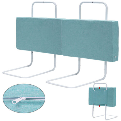 Lot De 2 Barrières De Lit Enfant YRHome 50cm Rose Cerise - Hauteur Réglable 5 Niveaux - Protection Anti-Chute