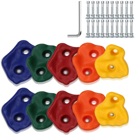 CIOYBAI 15 pcs Prises d'escalade, Pierres à Griper Enfants Outdoor