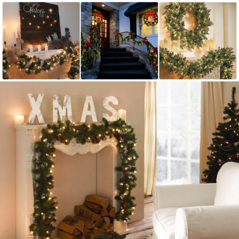 Guirlande Lumineuse Pour Sapin De Noël 1,5m - 200 LEDs Blanc Chaud & Multicolore - Avec Couronne, IP44, Minuterie