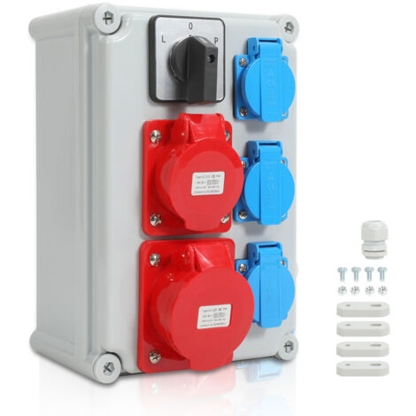 Distributeur De Chantier Mural Câblé 230V - Prises 32A Et 16A CEE, Pour Professionnels Et Bricoleurs