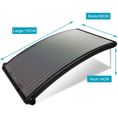 Panneaux de chauffage solaire de piscine courbés 2 pcs 110x65cm vidaXL