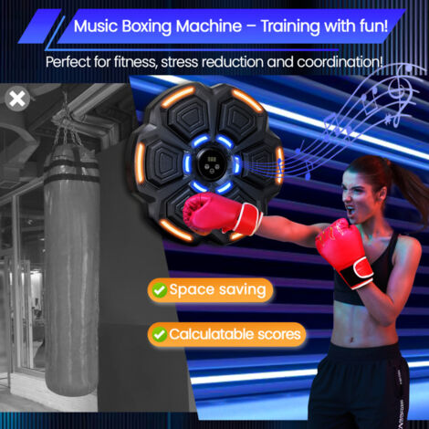 SWANEW Machine de boxe Montage mural Plusieurs rythmes Musique Boxing ...