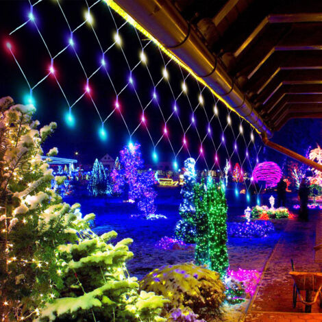 Filet Lumineux LED 3x2m 200 LEDs - IP44 étanche, 8 Modes + Télécommande, Pour Noël, Jardin, Mariage