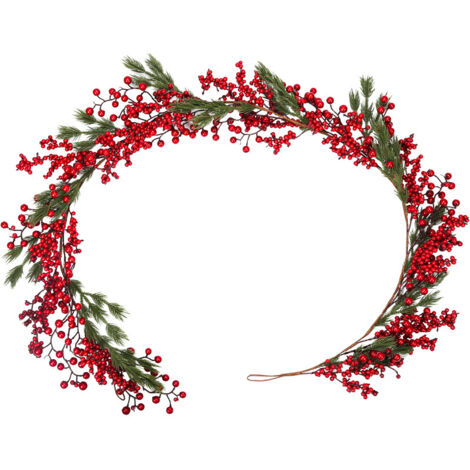 Branches Réalistes 3D, Baies Rouges De Houx. Décoration De Noël