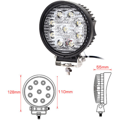 6 Faretti LED Quadrati 48W 16 Led 3W - IP67 Per Auto, Barca, Lavoro - Planet Shop