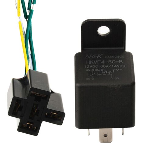 Lot De 5 Relais Automobiles 12V 40A - Boîtier étanche Noir, 5 Broches SPST - Pour Phares, Ventilateurs, Accessoires