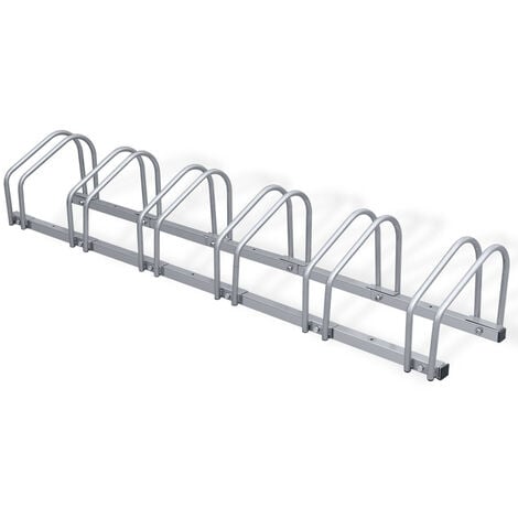 Ratelier velo Support à vélos Présentoir à vélos Porte-vélo Supports multiples roues VTT pour 6 vélos