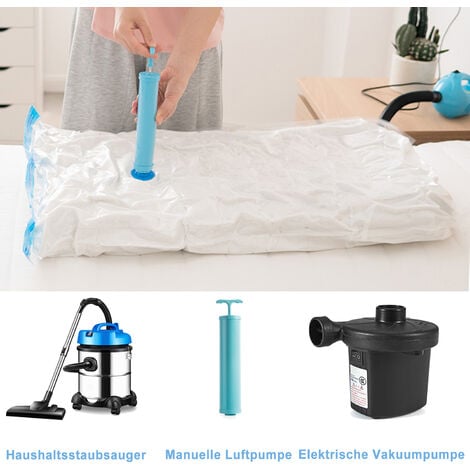 SWANEW Lot de 5 sac de rangement，80x100cm sac d'aspirateur sac à vêtements sous vide