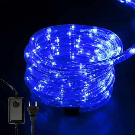 10M Tube Lumineux Extérieur LED Guirlande Lumineuse Décoration,Bleu,avec  Adapteur d'alimentation