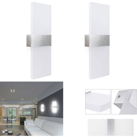 ChangM 2 Pcs Applique LED Intérieur 12W Applique Murale Acrylique