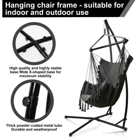 POPSPARKk - Support Autoportant Pour Chaise Suspendue Ou Hamac - Hauteur Réglable 200-250cm, Charge 150kg