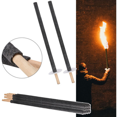 Torches De Jardin Longue Durée - Lot De 50, 42 Cm, 45 Min De Combustion - Pour Fêtes, Feu De Camp, Randonnée, Ambiance