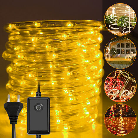 Tube Lumineux Extérieur LED Guirlande Lumineuse Décoration avec 240 Lampes  et Adapteur d'alimentation Multicolore 10M