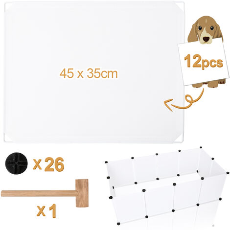 SWANEW Enclos Petits Animaux Cage pour petits animaux Enclos libre DIY Hamster Parc pour chiots Grille d'exercice Enclos intérieur Lapin Parc d'exercice