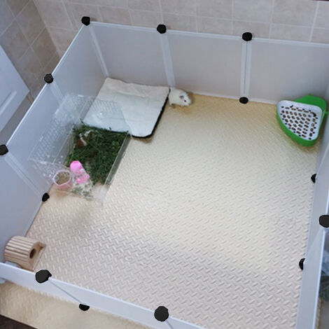 SWANEW Enclos Petits Animaux Cage pour petits animaux Enclos libre DIY Hamster Parc pour chiots Grille d'exercice Enclos intérieur Lapin Parc d'exercice