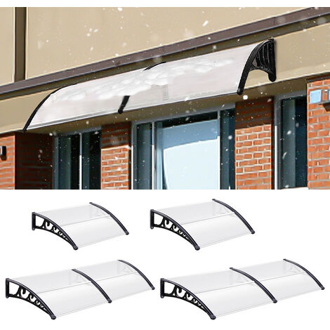 Auvent De Porte 300x100 Cm En Polycarbonate Noir, Cadre ABS Et Aluminium, Résistant Aux Intempéries – ComfortXL | Leroy Merlin
