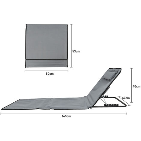 Tapis Flottant Enroulable En Mousse 220 X 90 Cm Avec Oreiller Intégré