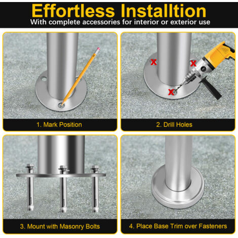 GLP Rampe D'escalier Moderne Blanche Pour Intérieur Et Extérieur - Kit