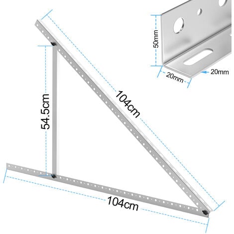 SWANEW Support de panneau solaire 41 pouces, 2 paires de support de module solaire universel 104 cm