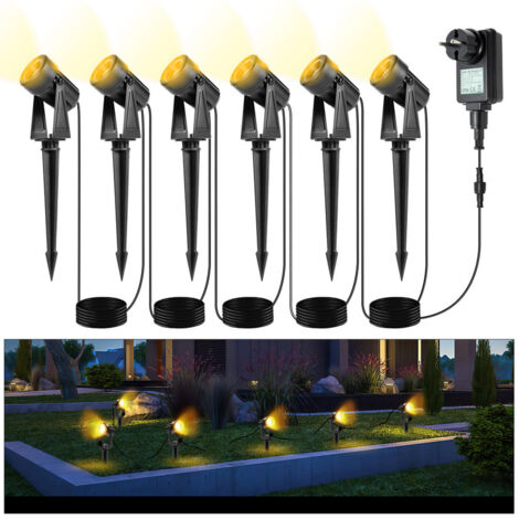 Projecteur De Jardin LED Wega Avec Piquet De Terre Pour L' Extérieur, Noir, 28,005W, 2361lm, Blanc Chaud