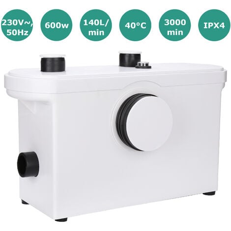 Pompe de relevage eaux usées 250W pour douche, évier, baignoire, machine à  laver ou lave-vaisselle