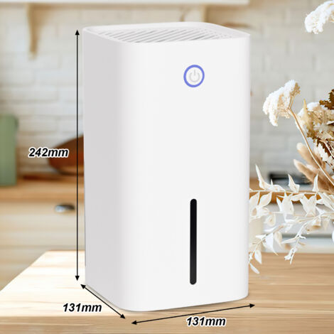 Déshumidificateur électrique Portable 2.2L, Silencieux, Anti-moisissure, Blanc, Pour Pièce Jusqu'à 20m²