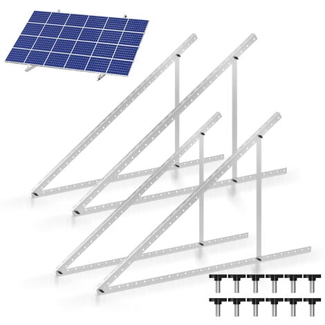 SWANEW Support de panneau solaire 41 pouces, 4 paires de support de module solaire universel 104 cm