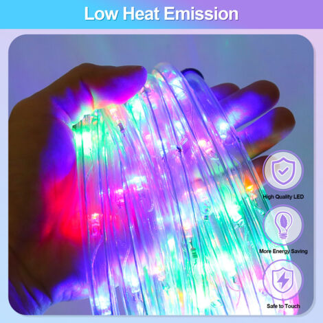 Guirlande Lumineuse LED Tube 6 Mètres - 216 LEDs, IP65 étanche - Télécommande, 6 Modes, Minuterie - Pour Noël, Décoration - 5