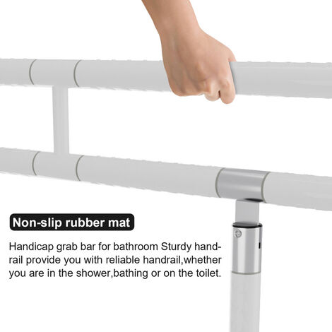 Barre d'appui rabattable pour toilettes, Poignée de maintien Poignée de sécurité pour personnes handicapées, personnes âgées