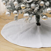 Jupe De Sapin De Noël Blanc Peluche Neige - Luxe Et Réutilisable - 78cm - Maison
