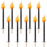 Ansobea Lot De 50 Torches En Cire Temps De Combustion 100 Min