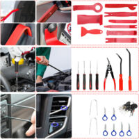 Kit De Démontage Garniture Auto 158 Pièces - Leviers Plastique, Pinces, Crochets, Clips - Pour Voiture Et Meubles