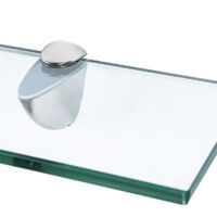 IB-Style - étagère murale en verre + halfround clip | clair et satiné